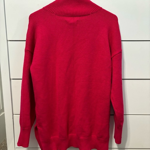 Anthropologie Maeve Crystal Mock Neck Sweater Pink - Picture 3 of 10